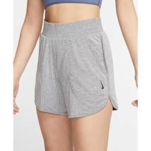Nike Gray Kadin Fleece Yoga Shorts